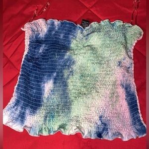 Tie-Dye Smocked Camisole Top